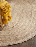 Sun Braided Rugs 20" x 30" to 8'x10' Oval 100% Jute Material Collection