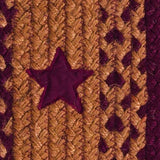 Star Wine Braided Rugs, BR-195 20"x30" to 5'x8' Rect.