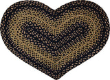 Ebony Braided Rugs ,BR-180 20"x30" to 8'x10' Oval