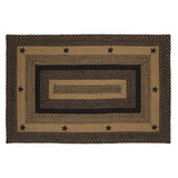 Star Black Braided Rugs, BR-197 20"x30" to 5'x8' Rect.
