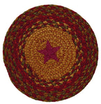 Cinnamon Star 8" Braided Rug Trivets - Set of 4, BR-253TRV