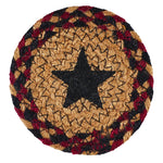 Blackberry Star 4.5" Braided Coaster- Set of 4, BR-263CO
