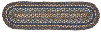 Denim 8"x28" Stair Treads oval-Set of 2, BR-287 BSTO