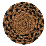 Ebony Braided 4.5" Coaster - Set of 4, BR-180 CO