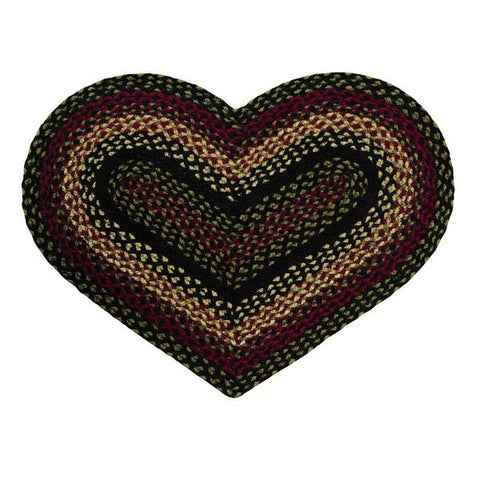 Tartan 20''x30" Heart Shaped Rug, BR-219HRT