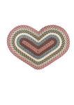 Highland 20"x30" Braided Heart Rug, BR-297HRT