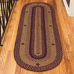 Star Wine Braided Rugs, BR-195 20"x30" to 5'x8' Rect.
