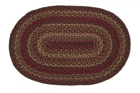 Cinnamon Braided Rugs ,BR-175 20"x30" to 8'x10' Oval