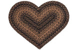 Ebony 20"x30" Heart Shaped Rug, BR-180HRT