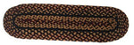 Blackberry 8"x28" Braided Stair Tread Oval -Set of 2, BR-184BSTO