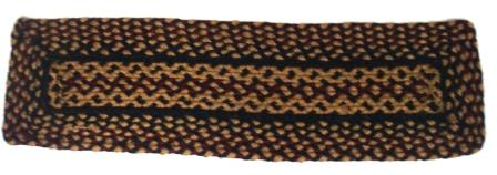 Blackberry 8"x28" Braided Stair Tread Rect- Set of 2, BR-184BSTR