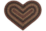 Blackberry 20"x30" Braided Heart Rug, BR-184HRT