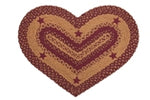 Star Wine 20''x30"  Heart Shaped Rug, BR-195HRT