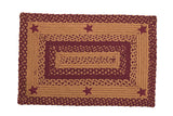 Star Wine Braided Rugs, BR-195 20"x30" to 5'x8' Rect.