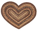 Cappuccino 20''x30" Heart Shaped Rug, BR-201HRT