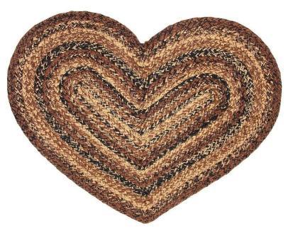 Cappuccino 20''x30" Heart Shaped Rug, BR-201HRT