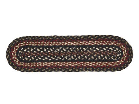 Tartan 8"x28" Stair Treads Oval -Set of 2, BR-219 BSTO