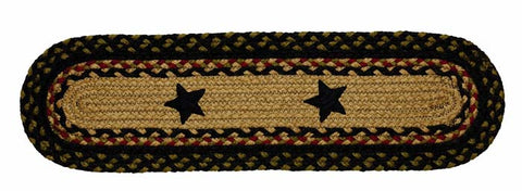 Tartan Star 8"x28" Stair Treads Oval -Set of 2, BR-252 BSTO