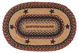 Blackberry Star Braided Rugs, BR-263 20"x30" to 5'x8' Oval