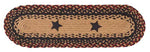 Blackberry Star 8"x28" Braided Stair Treads Oval- Set of 2, BR-263BSTO