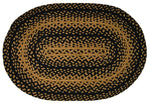 Ebony Braided Rugs ,BR-180 20"x30" to 8'x10' Oval