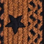 Star Black Braided Rugs, BR-197 20"x30" to 5'x8' Rect.
