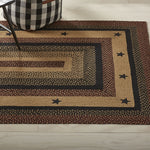 Blackberry Star Braided Rugs, BR-263 20"x30" to 5'x8' Oval
