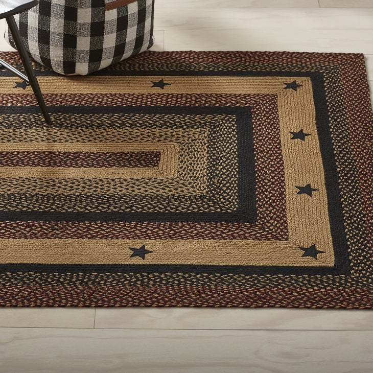 Blackberry Star_IHF Home Decor_Jute Braided Rug_Rect. 20"x30"