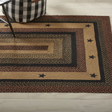 Blackberry Star Braided Rugs, BR-263 20"x30" to 5'x8' Rect.